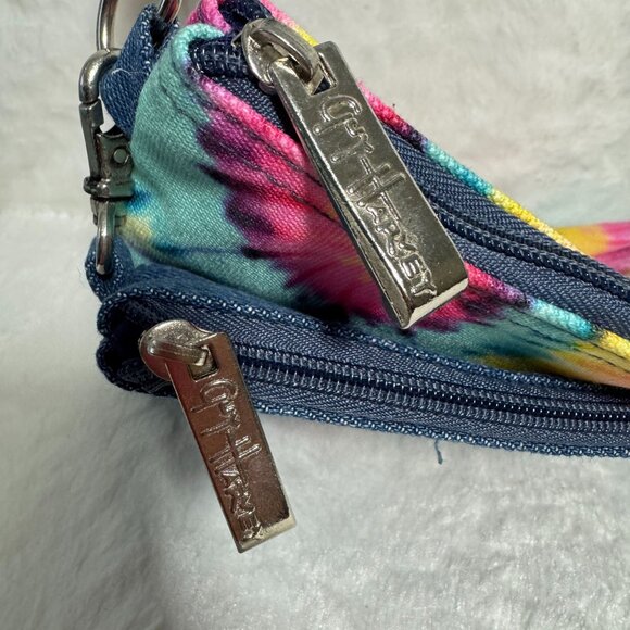 Guy Harvey Tie-Dye double Crossbody Bags 2 in one design denim tie-dye - Picture 9 of 11